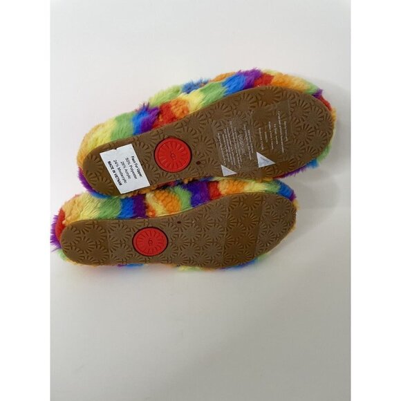 UGG Woman's Fluff Yeah Rainbow Stripe Cali Collage Slide Slippers EU 37 US 6 - Picture 7 of 7